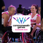 Images of Canadian Wheelchair Basketball Players and the Commonwealth Games Glasgow 2026 logo